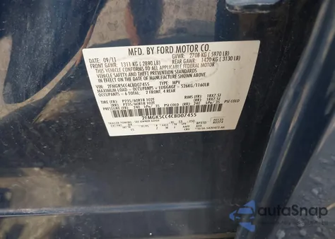 2012 Ford Flex Sel z USA, uszkodzony, nr VIN 2FMGK5CC4CBD07455